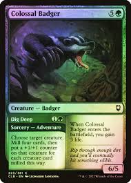Colossal Badger // Dig Deep - Commander Legends: Battle for Baldur's Gate (CLB) Foil